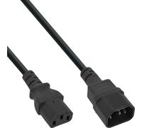 Inline cable alargador de alimentación, C13 a C14, negro, 5 m