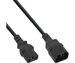 Inline cable alargador de alimentación, C13 a C14, negro, 5 m