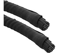 InLine Manga trenzada para cables 10 mm, tejido de poliéster, autocierre, negro 2 m