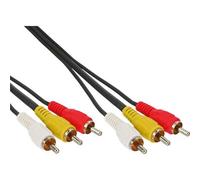 InLine Cable Cinch, Audio/Video 3x Cinch, macho / macho, 0,5m
