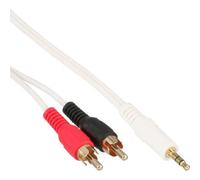 InLine Cable cinch/jack , conector estéreo de 3,5 mm a 2 conectores cinch, 5 m