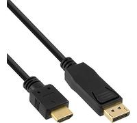 InLine® Cable convertidor DisplayPort a HDMI, negro, 10 m