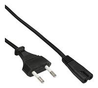 InLine - Cable de alimentación (CEE7/16 Italia a Conector IEC-C7, 1,8 m), Color Negro