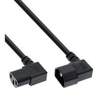 InLine - Cable de alimentación en frío (C13 a C14, ángulo de 90º), Color Negro Negro Negro 1.8 m