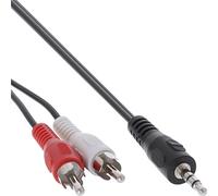 InLine Cable de audio estéreo RCA macho a macho de 3,5 mm de 1 m