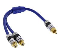 InLine RCA - 2 x RCA M-F 0.25m cable de audio 0,25 m Azul - Cables de audio (RCA, 2 x RCA, 0,25 m, Azul)