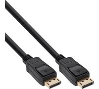 InLine Cable de visualización de contactos chapados en oro, 10 m, color negro
