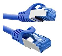 InLine Cable de conexión Cat.6A, S/FTP, TPE (LSZH), CCA, PoE, LAN, Ethernet, cable de red, RJ45 Gigabit, azul, 10 m, 72600B