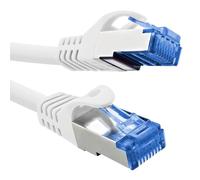 InLine® Cable de conexión Cat.6A, S/FTP, TPE (LSZH), CCA, PoE, LAN, Ethernet, cable de red, RJ45 Gigabit, blanco, 0,3 m, 72633 W