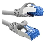 InLine® Cable de conexión Cat.6A, S/FTP, TPE (LSZH), CCA, PoE, LAN, Ethernet, cable de red, RJ45 Gigabit, gris, 2 m, 72602