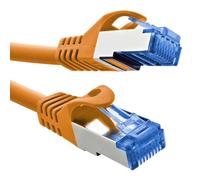 InLine Cable de conexión Cat.6A, S/FTP, TPE (LSZH), CCA, PoE, LAN, Ethernet, cable de red, RJ45 Gigabit, naranja, 3 m, 72603O