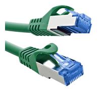 InLine® Cable de conexión Cat.6A, S/FTP, TPE (LSZH), CCA, PoE, LAN, Ethernet, cable de red, RJ45 Gigabit, verde, 10 m, 72600 g