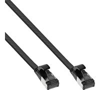 InLine® Cable de conexión plano, U/FTP, Cat.8.1, TPE libre de halógenos, negro, 2 m