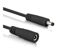 InLine® Cable de extensión CC Macho y Hembra, 3,5 x 1,35 mm, AWG 18, Negro 5 m