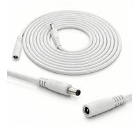 InLine® Cable de extensión de CC macho y hembra, 5,5 x 2,1 mm, AWG 18, color blanco 0,5 m