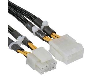 Inline Cable Extensor de Alimentación 8 Pines Macho/Hembra 30cm