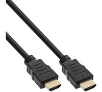InLine® Cable HDMI, HDMI de alta velocidad con Ethernet, Premium, macho / macho, negro / oro, 0,3m