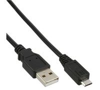 InLine 3m USB 2.0 A - micro B - Cable USB (3 m, USB A, Micro-USB B, 2.0, Male connector / Male connector, Negro)