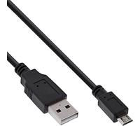 InLine - Cable Micro USB 2.0 (Conector USB-A a Conector Micro B, 1 m), Color Negro