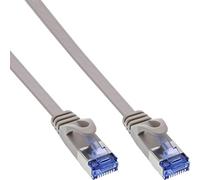 InLine - Cable Plano de Pares Trenzados (U/FTP, Cat. 6A, 1 m), Color Gris