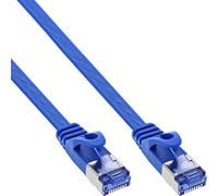 InLine - Cable Plano de Pares Trenzados (U/FTP, Cat. 6A, 7 m), Color Azul