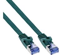 InLine - Cable Plano de Pares Trenzados (UFTP, Cat. 6A, 1 m), Color Verde