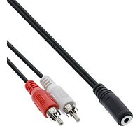 InLine Cable RCA 89940A (2 conectores RCA macho a conector hembra de 3,5 mm, 1 m)