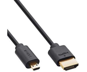 Inline Cable Ultra HDMI delgado de conector A a conector D (Micro) 8K4K, negro/oro 2m