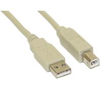 InLine cable USB 2.0, A a B, beige, 1,8m, a granel