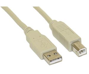 InLine cable USB 2.0, A a B, beige, 1,8m, a granel