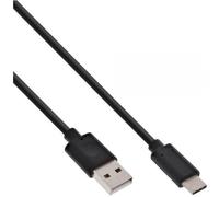 InLine Cable USB 2.0, tipo C macho a A macho, negro, 1,5m