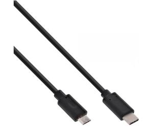 InLine Cable USB 2.0, tipo C macho a micro B macho, negro, 1,5m