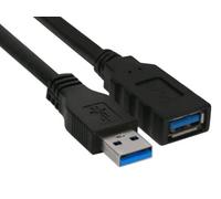 InLine cable USB 3.0, A St/Bu, negro, 3m