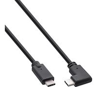 InLine® Cable USB 3.2 Gen.2, USB Tipo C Macho/Macho acodado, Negro, 0,3 m