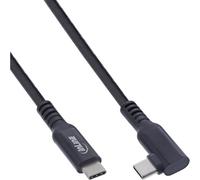 InLine® Cable USB-C VR de 5 m, en ángulo, USB 3.2 Gen.1, 60 W, función de Carga, 5 GB/s, para Gafas Meta/Oculus VR, Negro, 35705 V