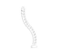 InLine® Canal de Cable Flexible Vertical para mesas, 2 cámaras, 0,80 m, Color Blanco