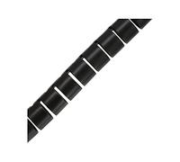 InLine® Canaleta Flexible para Cables (10 m, 10 mm), Color Negro