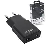 Inline Cargador USB-C de 30 W, Fuente de alimentación GAN con Dual USB-C, PD, PPS, Carga rápida para Smartphone, Tablet, Negro Cookie/Negro, 31590