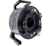 InLine® Carrete de cable de red para exteriores, categoría 6A, 90 m, RJ45 Harding, IP67, S/FTP PUR, apto para PoE++, negro, 78594H
