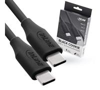 InLine Colour your Charge 35891 - Cable USB C de carga rápida (100 W, de silicona, flexible, para iPhone Air 17 Pro 16 15, iPad Galaxy S23 Pixeles, 1 m, color negro)