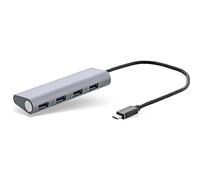 InLine 35392I - Hub USB 3.1 USB Tipo C a 4 Puertos Tipo A, Carcasa de Aluminio, Color Plateado, sin Fuente de alimentación