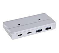Inline Concentrador USB magnético de 4 Puertos, 2 Puertos USB-C, 2 Puertos USB-A, USB 3.2 Gen.2, hasta 10 GB/s, magnético o atornillable, Carcasa de Aluminio, 35395M