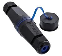 InLine Conector de cable vacío RJ45 Keystone IP68 impermeable para cable de red 1,5-8 mm con tapa M23 roscado, 69992 V