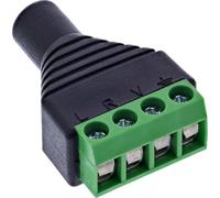 Inline Conector Jack de 3,5 mm de 4 Pines TRRS a Bloque de Terminal, Adaptador para micrófono y Audio estéreo, Bricolaje, reparación de proyectos AV, terminales de Tornillo, 92504K