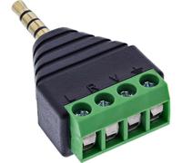 Inline Conector Jack de 3,5 mm de 4 Polos a Bloque de Terminal Adaptador para estéreo y micrófono, Abrazadera de Tornillo de Audio DIY AV reparación prototipado, 92504J