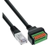 Inline Conector RJ45 a Pinza de inserción con Cable Cat.5e de 15 cm, 8 Pines, Conector sin Herramientas, Conector de Red para Armario eléctrico, Adaptador LAN Ethernet 92505I