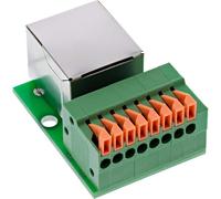 Inline Conector RJ45 para Carril DIN, 8 Polos, Abrazadera, módulo de Red sin Herramientas, Cat.5e, Acoplamiento LAN Ethernet, 92505F