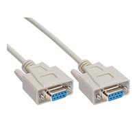 InLine DB9 2m - Cable de Serie (Gris, 2 m, DB9, DB9, Female Connector/Female Connector)