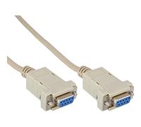 InLine DB9 2m - Cable de Serie (Gris, 2 m, DB9, DB9, Female Connector/Female Connector)