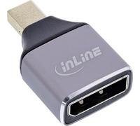 InLine DisplayPort 1.4 Adaptador DP Hembra a Mini DP Macho 8K Compatible con Mac, Ordenador portátil, Monitor 17291C